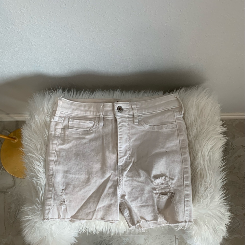 Women’s Hollister White Denim Shorts Size 28 (980A)